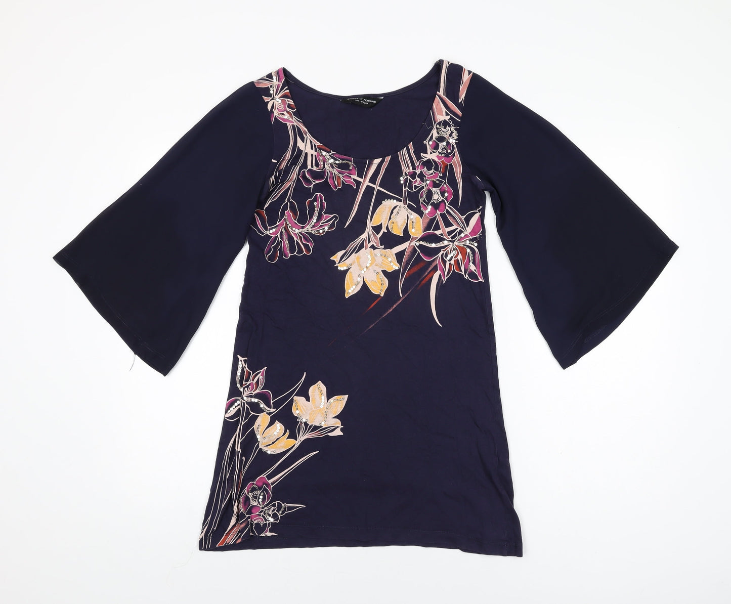 Womens UK Size 8 Dorothy Perkins Blue Basic T-Shirt