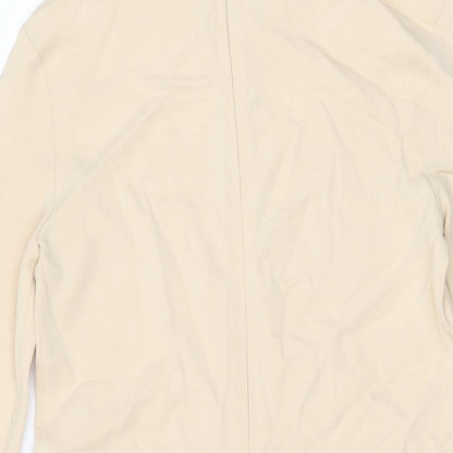 Zara Womens Beige Viscose Shift Size XS Round Neck Zip