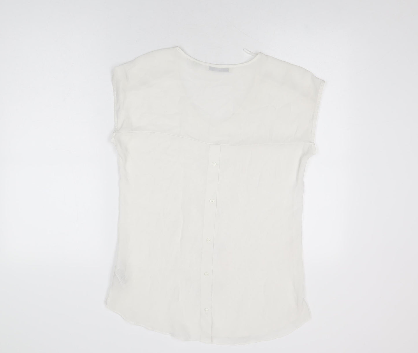 Womens UK Size 10 NEXT White Basic T-Shirt