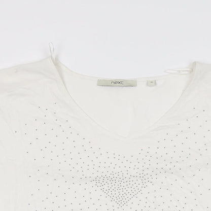 Womens UK Size 10 NEXT White Basic T-Shirt