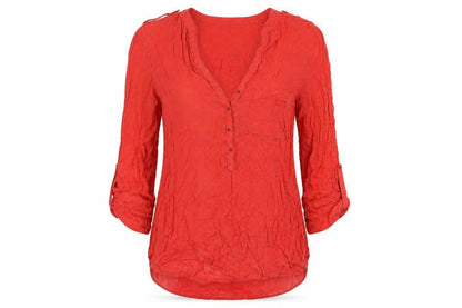 Womens UK Size M Zara Red Basic Blouse