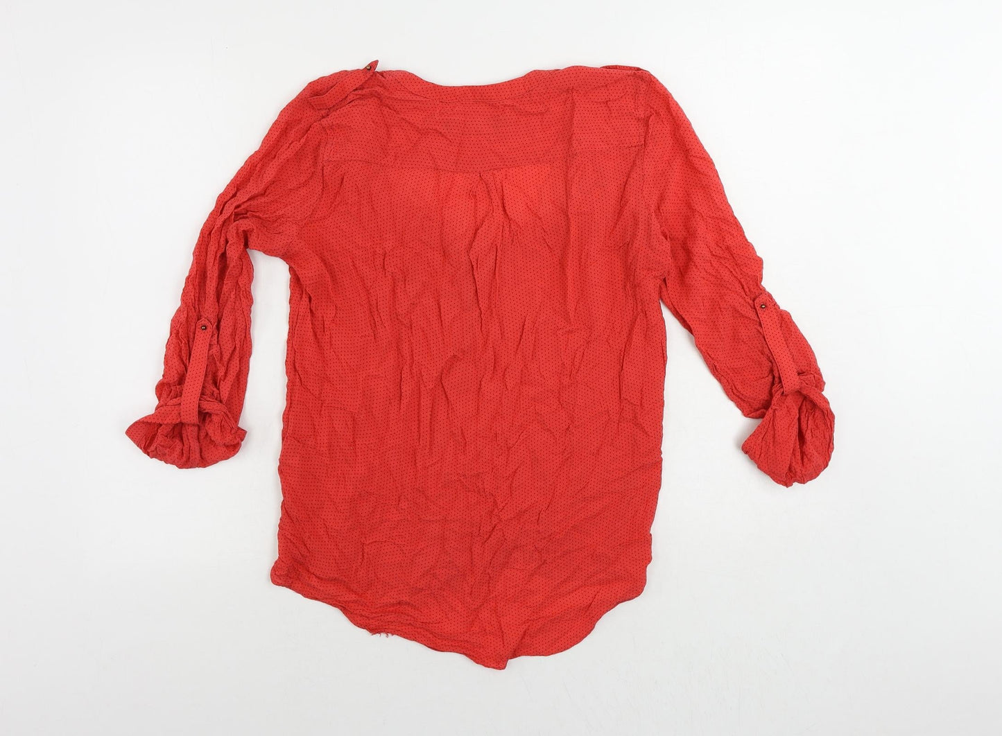 Womens UK Size M Zara Red Basic Blouse