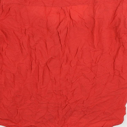 Womens UK Size M Zara Red Basic Blouse