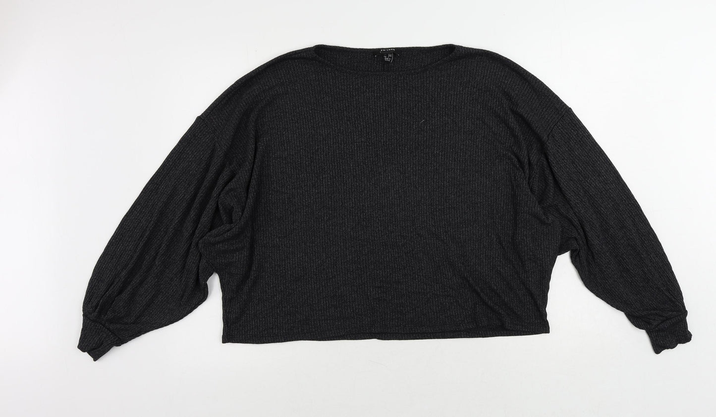 Womens UK Size M New Look Grey Basic Blouse