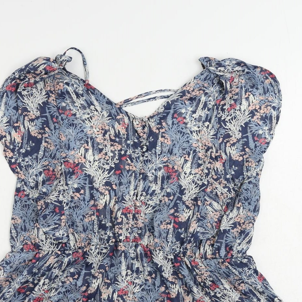 Womens UK Size 18 NEXT Blue Basic Blouse
