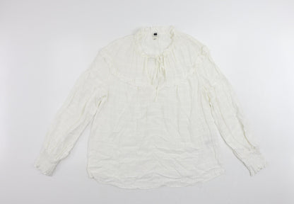 Womens UK Size 12 River Island White Basic Blouse