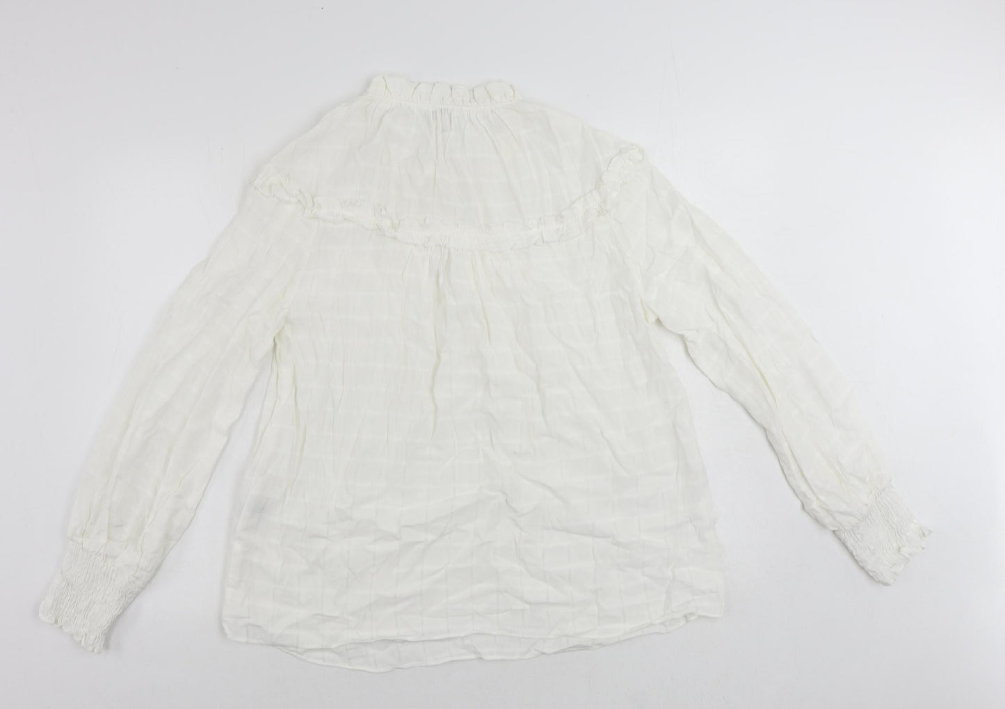 Womens UK Size 12 River Island White Basic Blouse