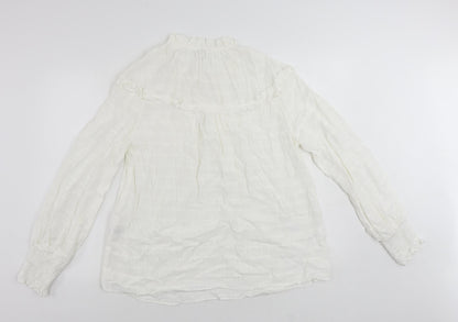 Womens UK Size 12 River Island White Basic Blouse
