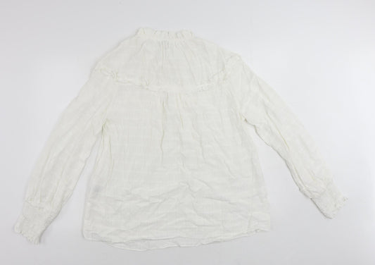 Womens UK Size 12 River Island White Basic Blouse
