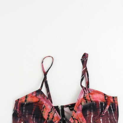 Womens UK Size 10 PRETTYLITTLETHING Pink Cropped Tank