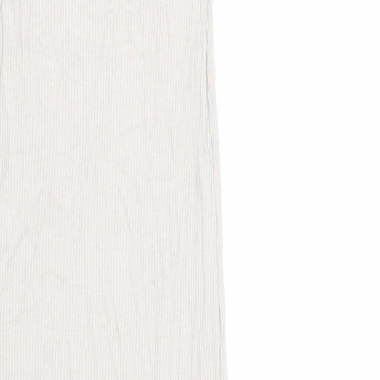 Bershka Womens Beige Viscose Bodycon Size XS Round Neck Pullover