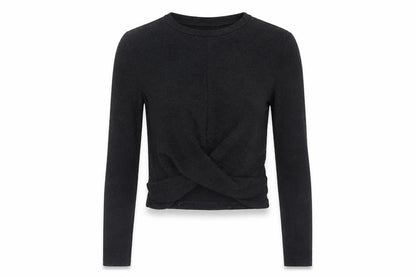 Womens UK Size XS Divided by H&M Black Cropped Blouse