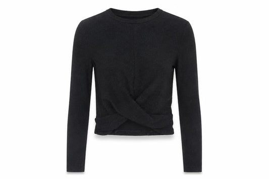 Womens UK Size XS Divided by H&M Black Cropped Blouse