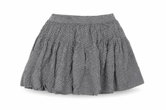 NEXT Girls Grey Geometric Viscose Skater Skirt Size 8 Years Regular - Elasticated Waist