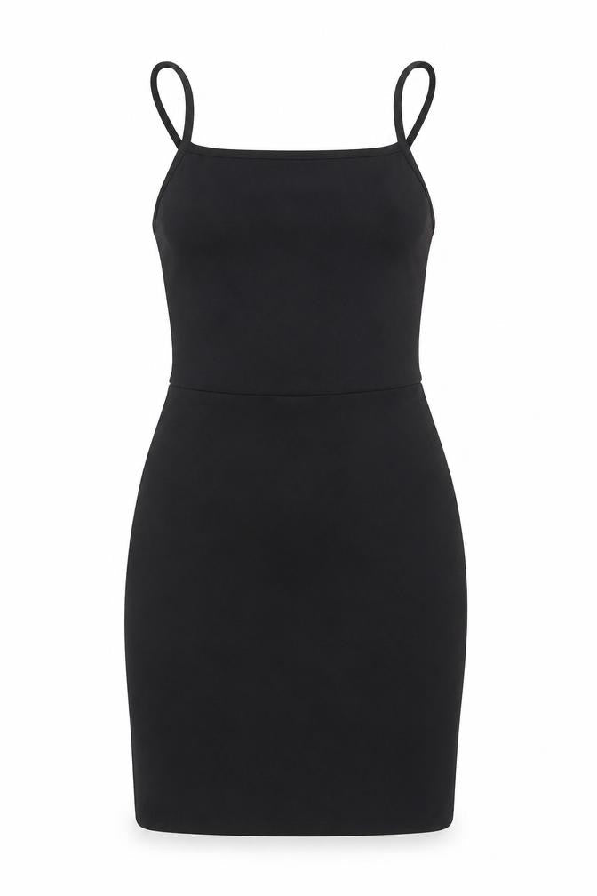 Nasty Gal Womens Black Polyester Mini Size 8 Square Neck Pullover