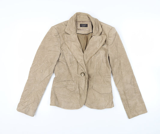 Principles Womens Beige Jacket Blazer Size 8 Button