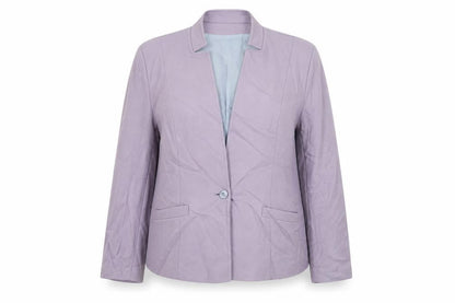 Maurice Henri Womens Purple Jacket Blazer Size 16 Button - Vintage