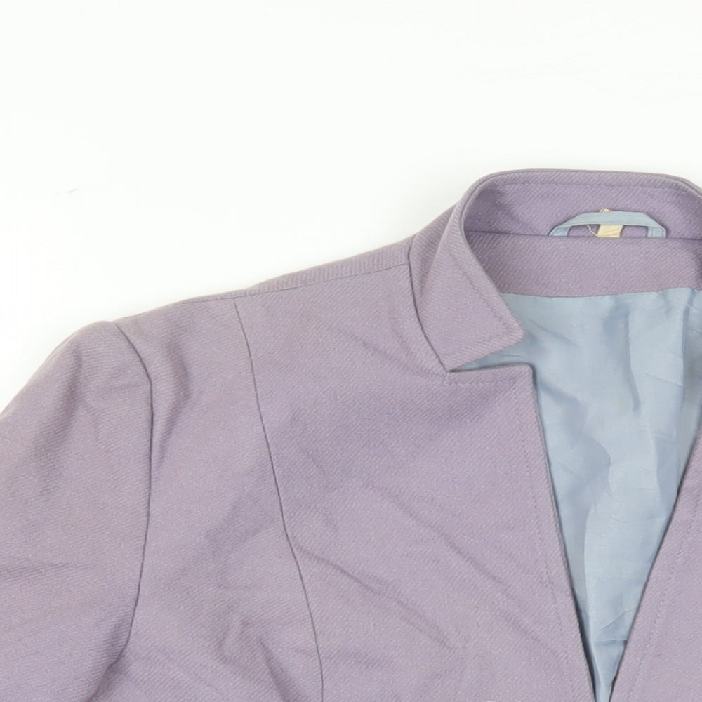 Maurice Henri Womens Purple Jacket Blazer Size 16 Button - Vintage