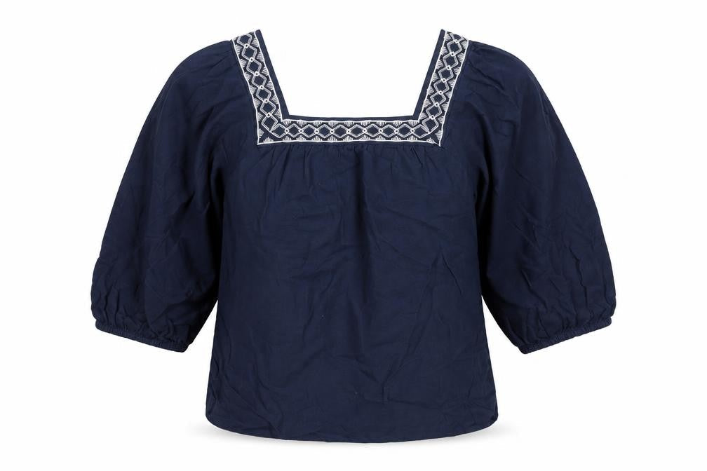 Womens UK Size 10 Marks and Spencer Blue Basic Blouse