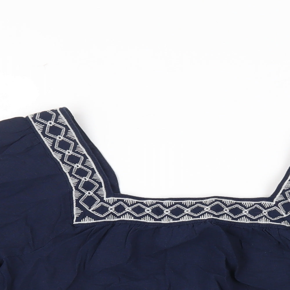 Womens UK Size 10 Marks and Spencer Blue Basic Blouse