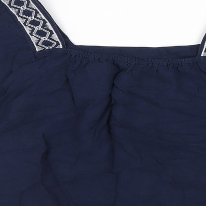 Womens UK Size 10 Marks and Spencer Blue Basic Blouse
