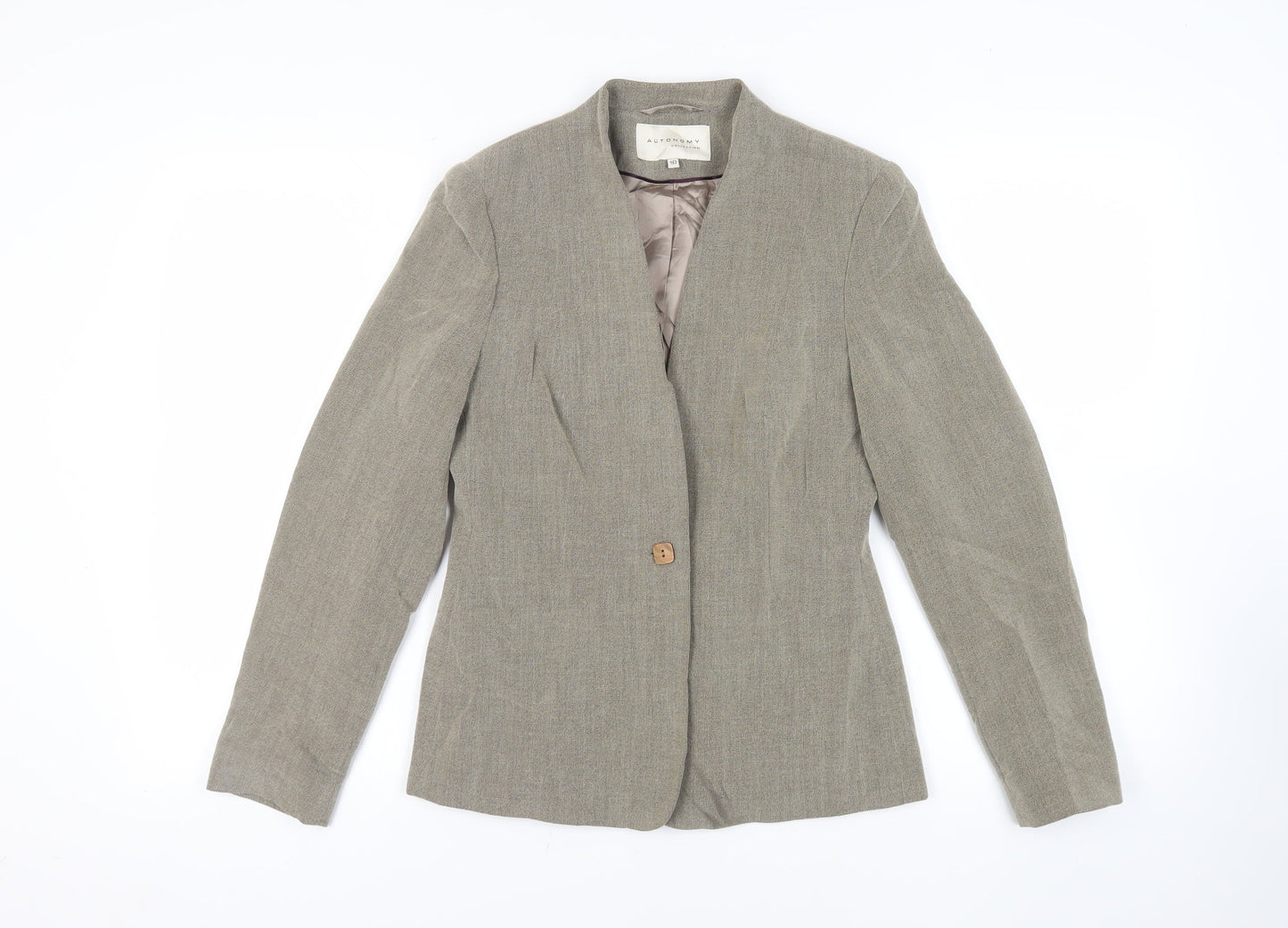 Autonomy Womens Green Jacket Blazer Size 10 Button