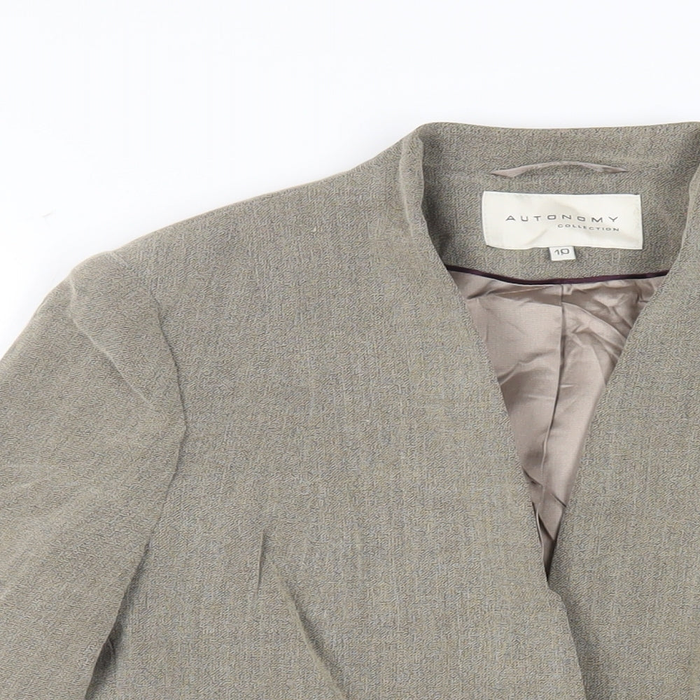 Autonomy Womens Green Jacket Blazer Size 10 Button