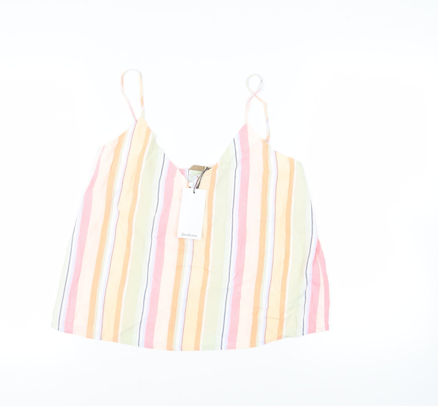 Womens UK Size M Stradivarius Multicoloured Camisole Tank