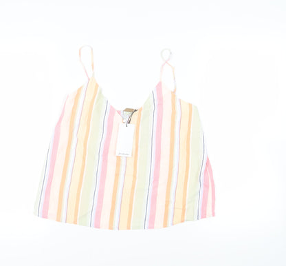 Womens UK Size M Stradivarius Multicoloured Camisole Tank