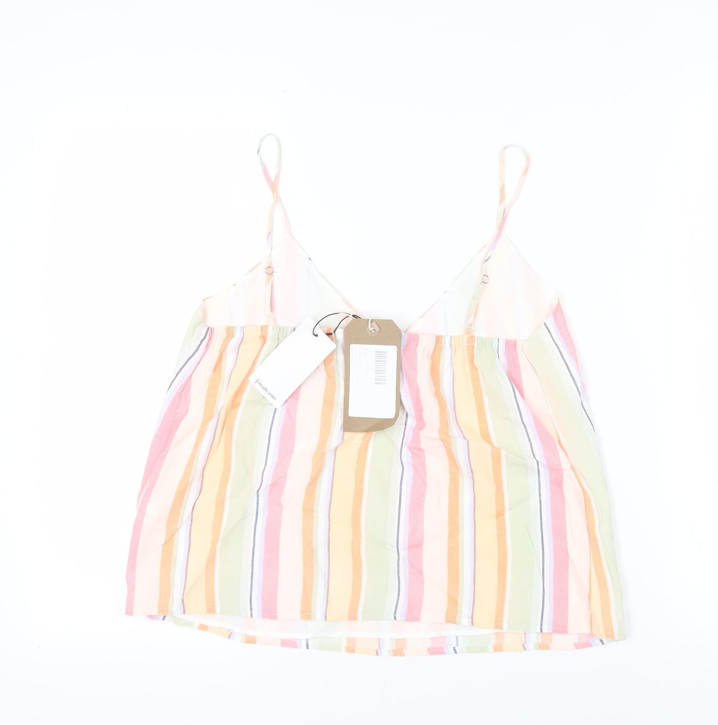 Womens UK Size M Stradivarius Multicoloured Camisole Tank