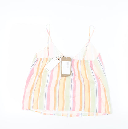 Womens UK Size M Stradivarius Multicoloured Camisole Tank