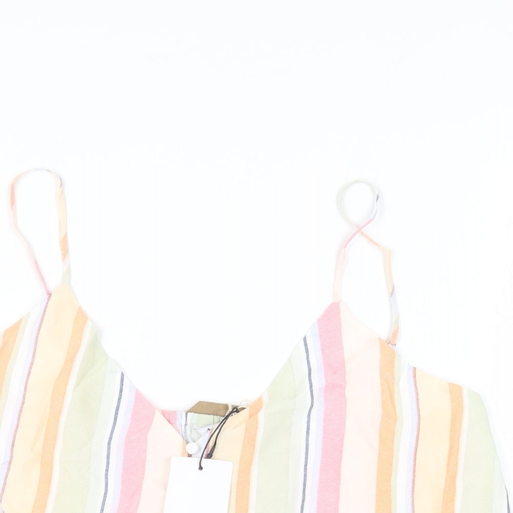 Womens UK Size M Stradivarius Multicoloured Camisole Tank