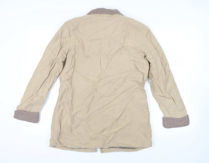 Gabriella Vincenza Womens Beige Jacket Size 14 Button - Vintage