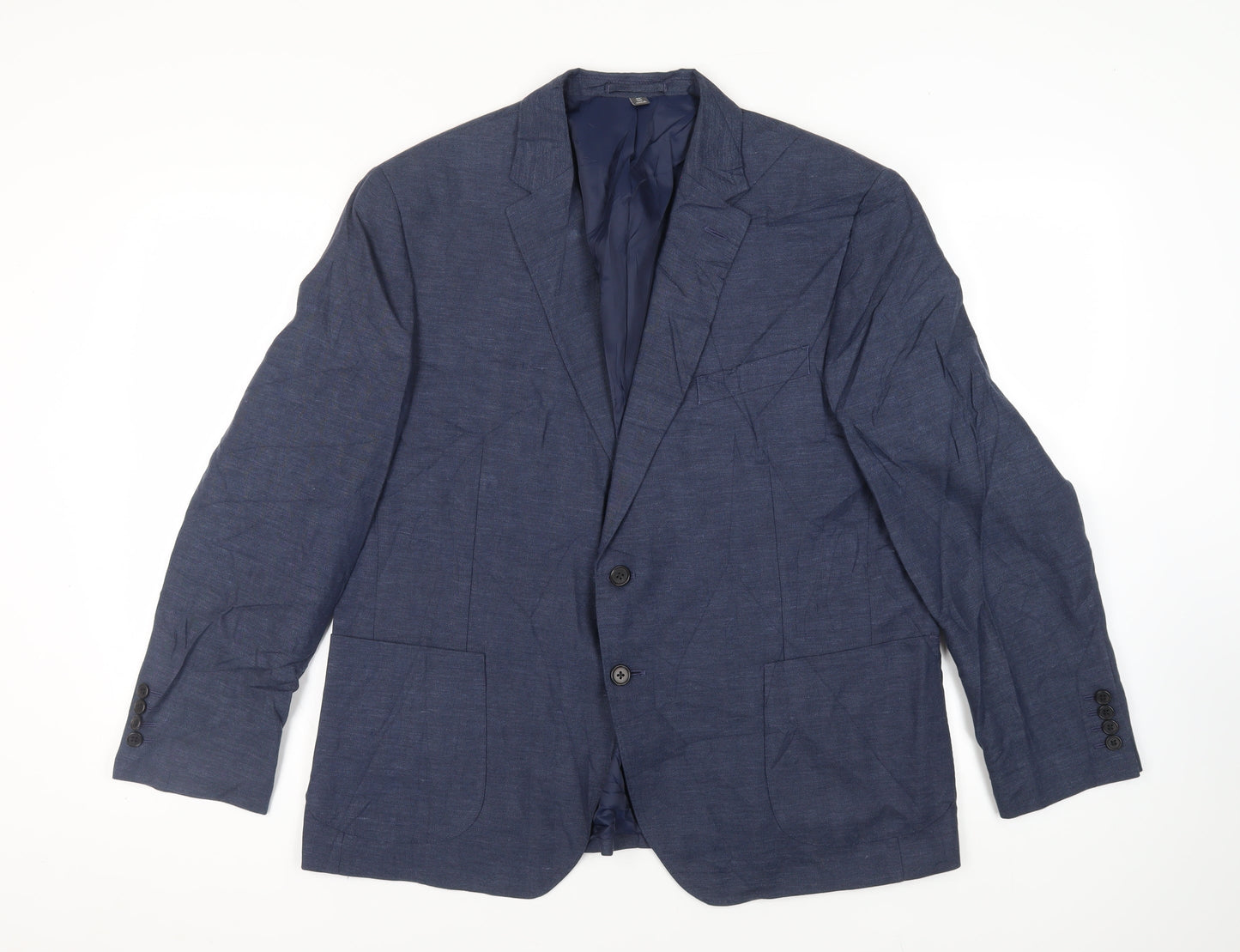 Mens UK Size 46 Marks and Spencer Regular Blue Suit Jacket