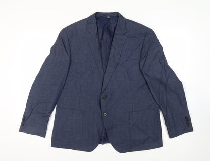 Mens UK Size 46 Marks and Spencer Regular Blue Suit Jacket