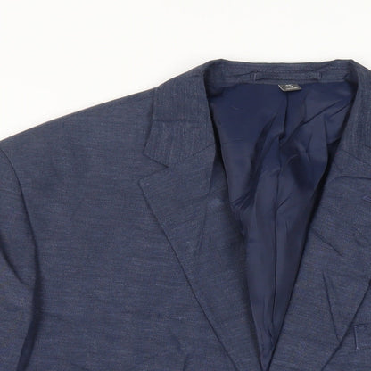 Mens UK Size 46 Marks and Spencer Regular Blue Suit Jacket