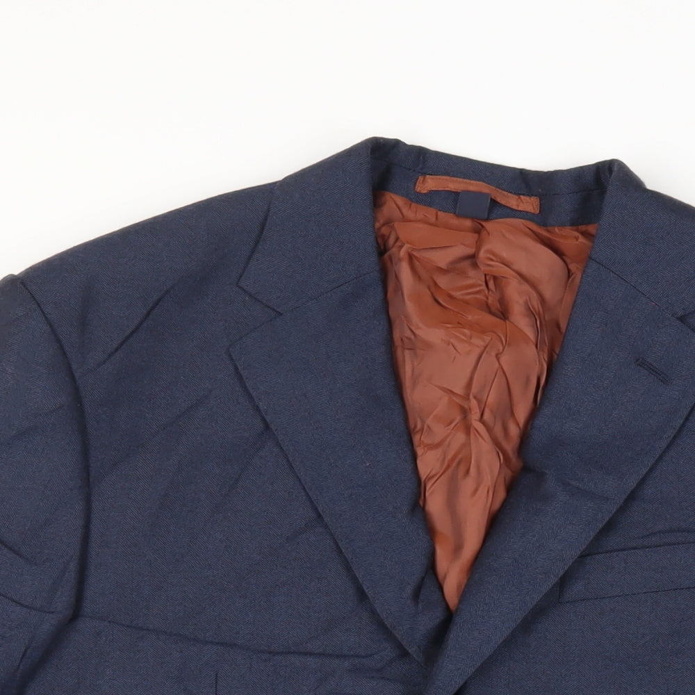 Mens UK Size 38 Marks and Spencer Regular Blue Suit Jacket