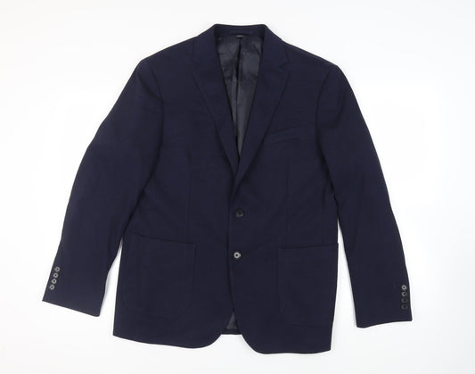 Mens UK Size 42 Marks and Spencer Regular Blue Suit Jacket