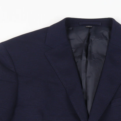 Mens UK Size 42 Marks and Spencer Regular Blue Suit Jacket