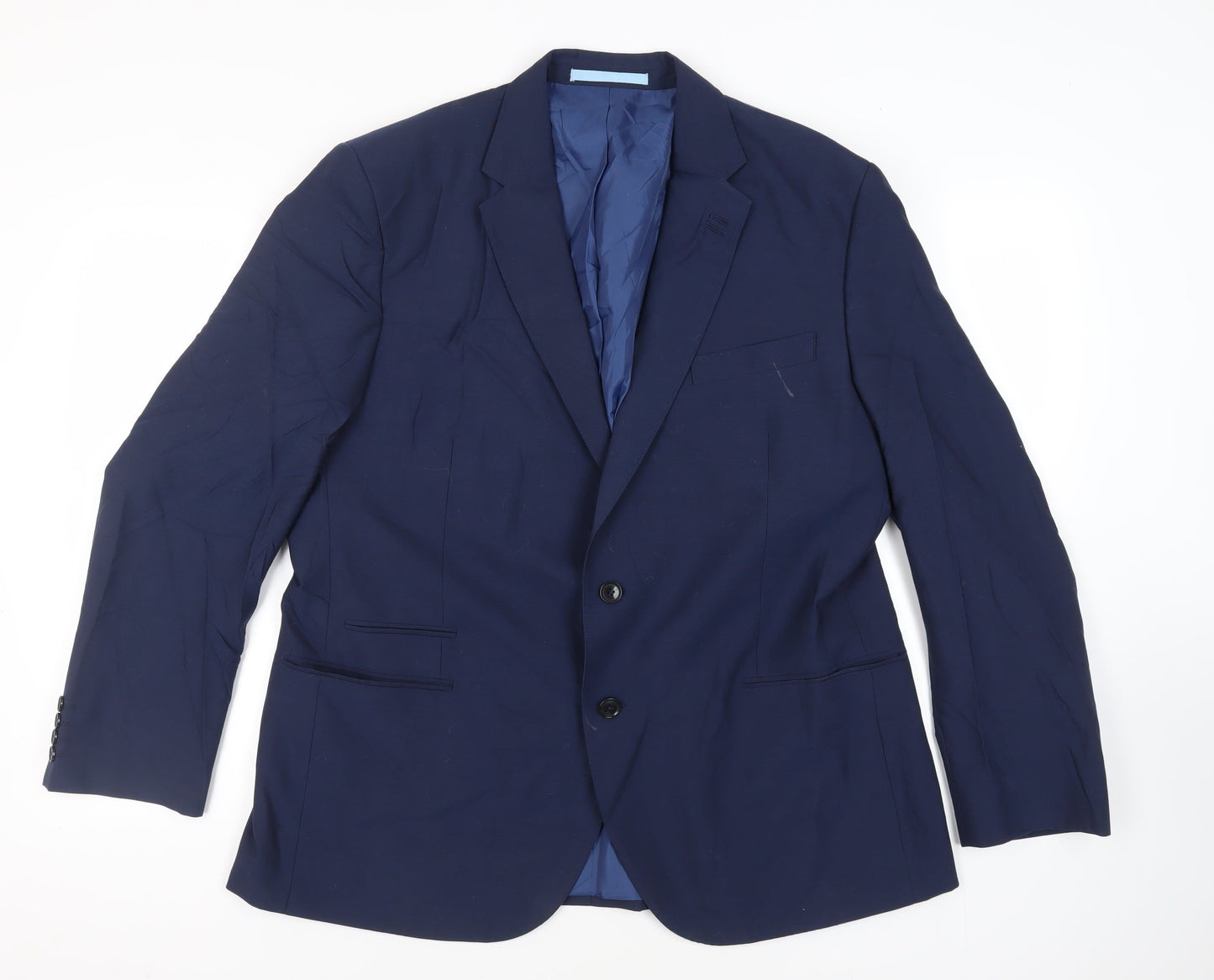 Mens UK Size 46 Marks and Spencer Regular Blue Suit Jacket