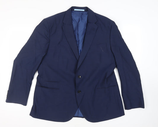 Mens UK Size 46 Marks and Spencer Regular Blue Suit Jacket