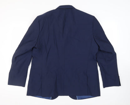 Mens UK Size 46 Marks and Spencer Regular Blue Suit Jacket