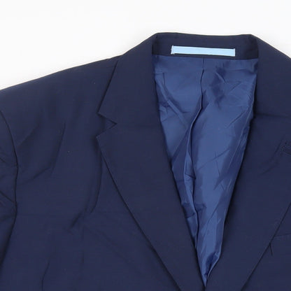Mens UK Size 46 Marks and Spencer Regular Blue Suit Jacket