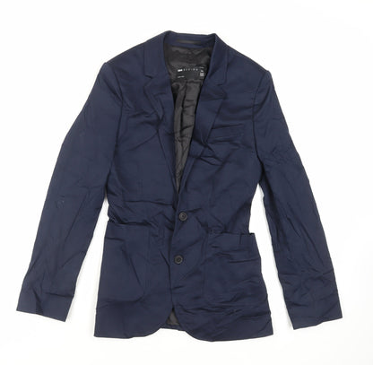 ASOS Mens Blue Cotton Jacket Blazer Size 34 Regular