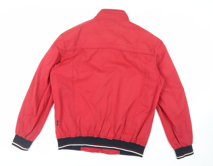 Mens UK Size L Saxon Red Bomber Jacket