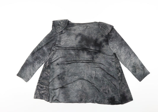 Womens UK Size 12 River Island Grey Cardigan Jumper