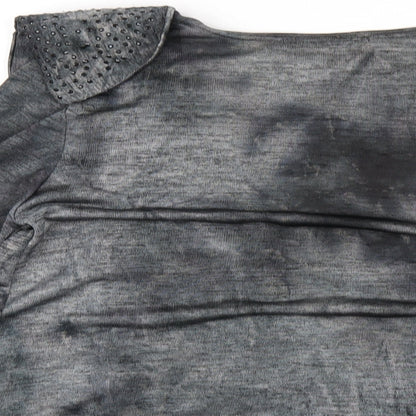 Womens UK Size 12 River Island Grey Cardigan Jumper