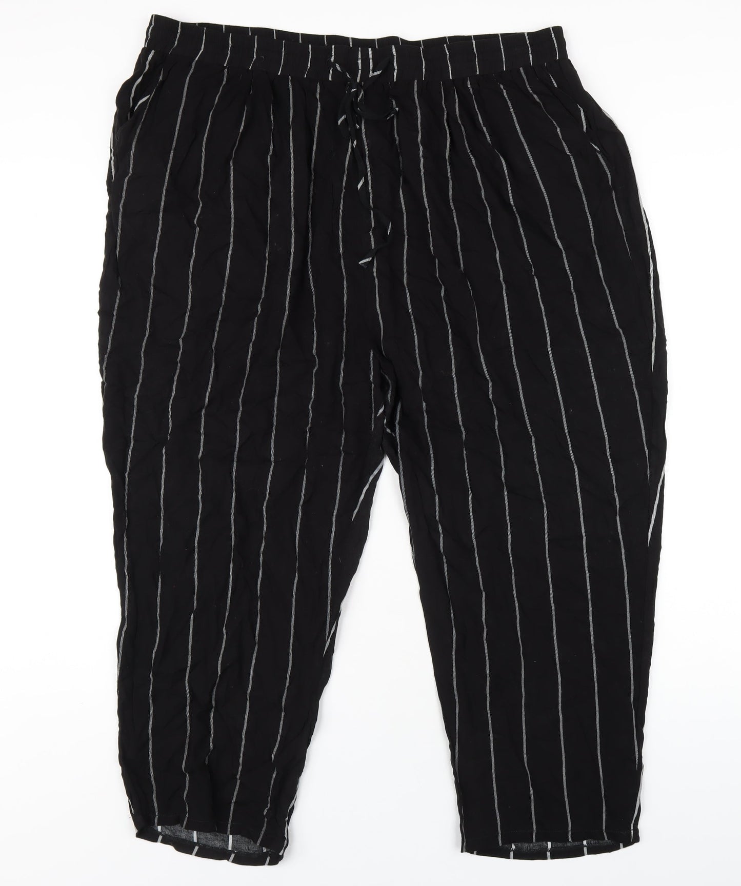 Womens UK Size XL PRETTYLITTLETHING Regular Fit  Black Trousers