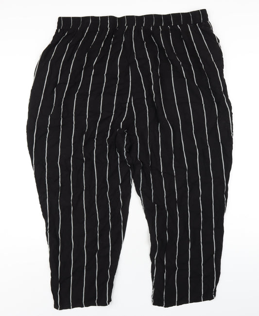 Womens UK Size XL PRETTYLITTLETHING Regular Fit  Black Trousers