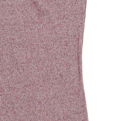Topshop Womens Red Polyester Bodycon Size 10 Scoop Neck Pullover